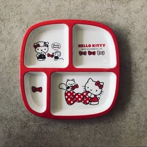 Hello kitty 4 compartment plate